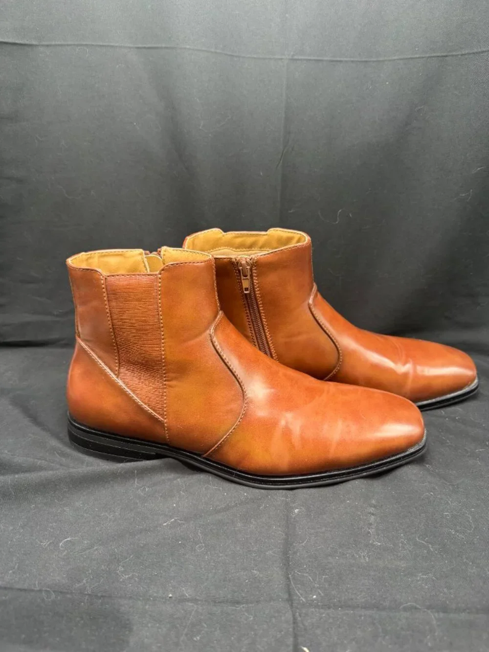 Vintage Brown Alfani Men's Luxe Chelsea Side Zip Boots Size 8.5